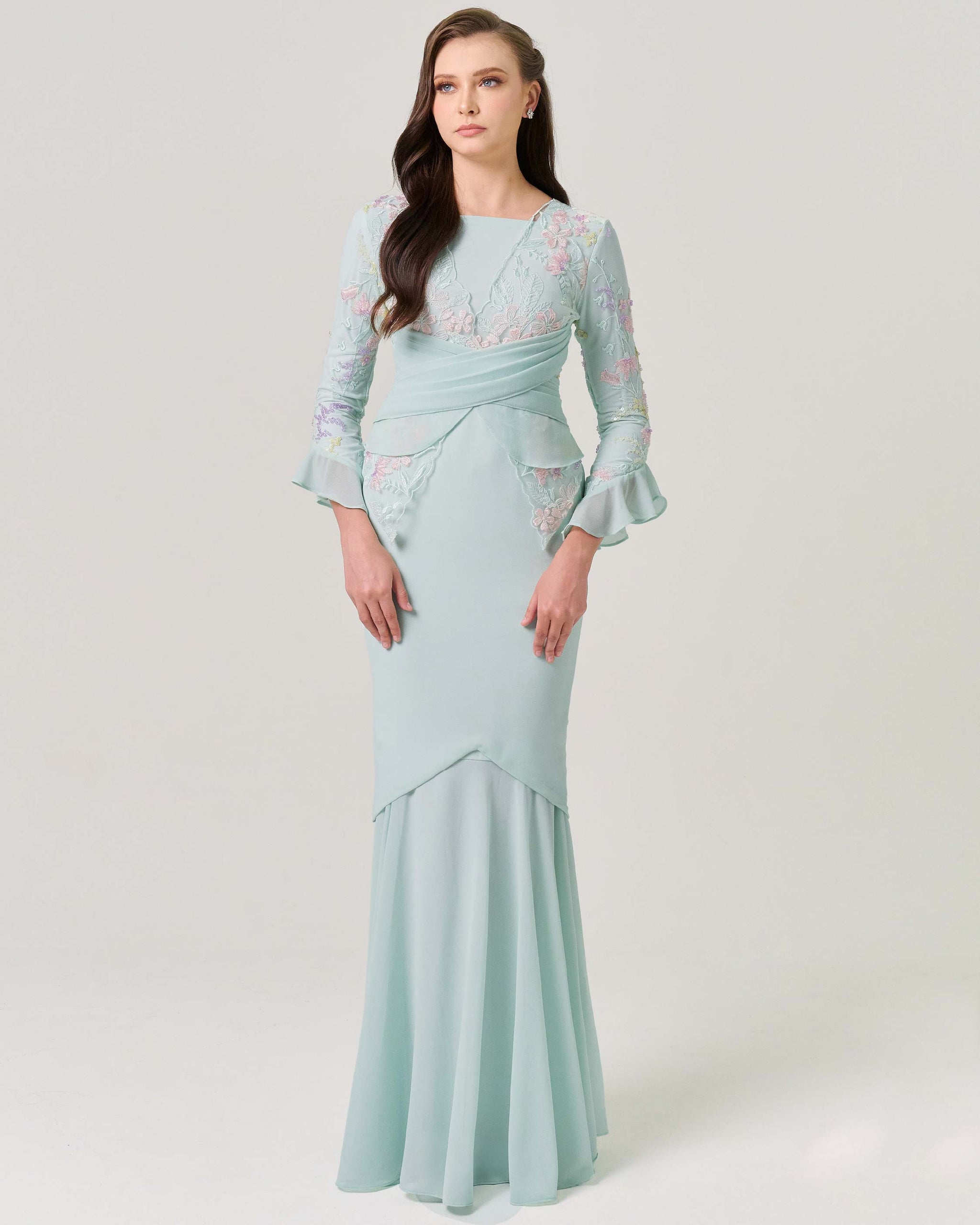 slim fit dress slacks Pitchy Stitchy Dress Misty Green main image 0